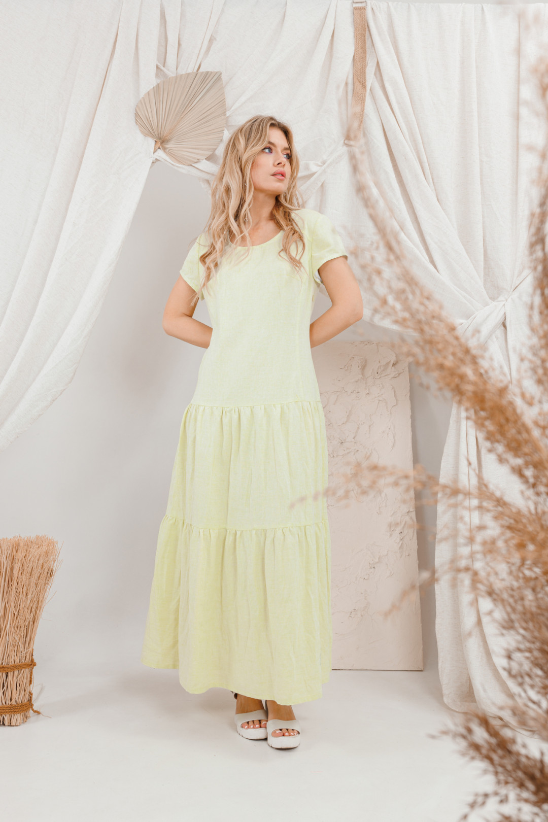 Платье Amori 9671 желтый лимон - фото 1